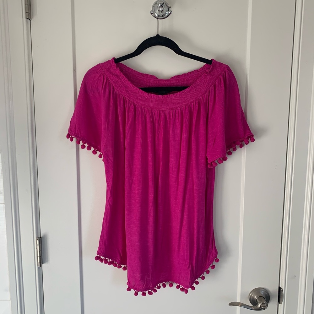 INC Pom Pom Blouse